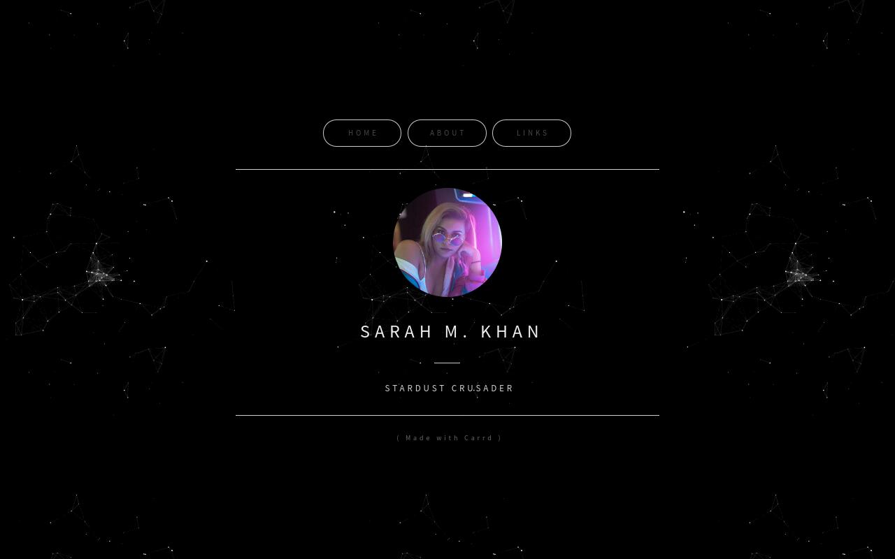 Carrd profile picture for @sarahkhan